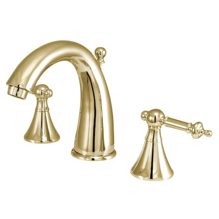 Kingston Brass 8" Widespread Bathroom Faucet, Polished Brass KS2972TL